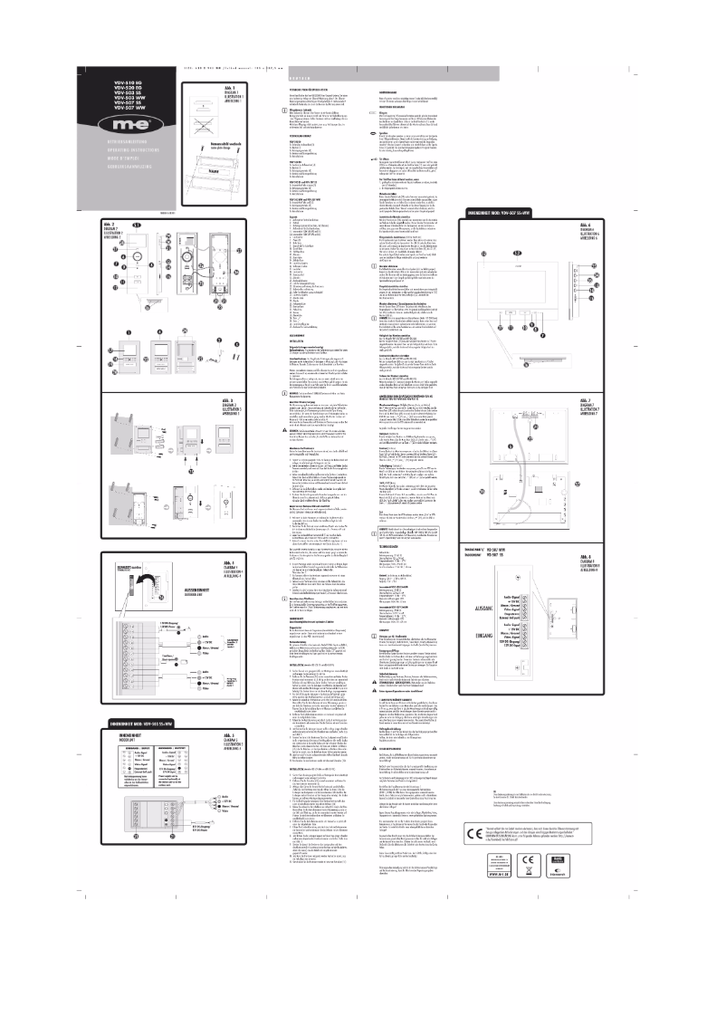 Page 1 de la notice Manuel utilisateur m-e VDV-507