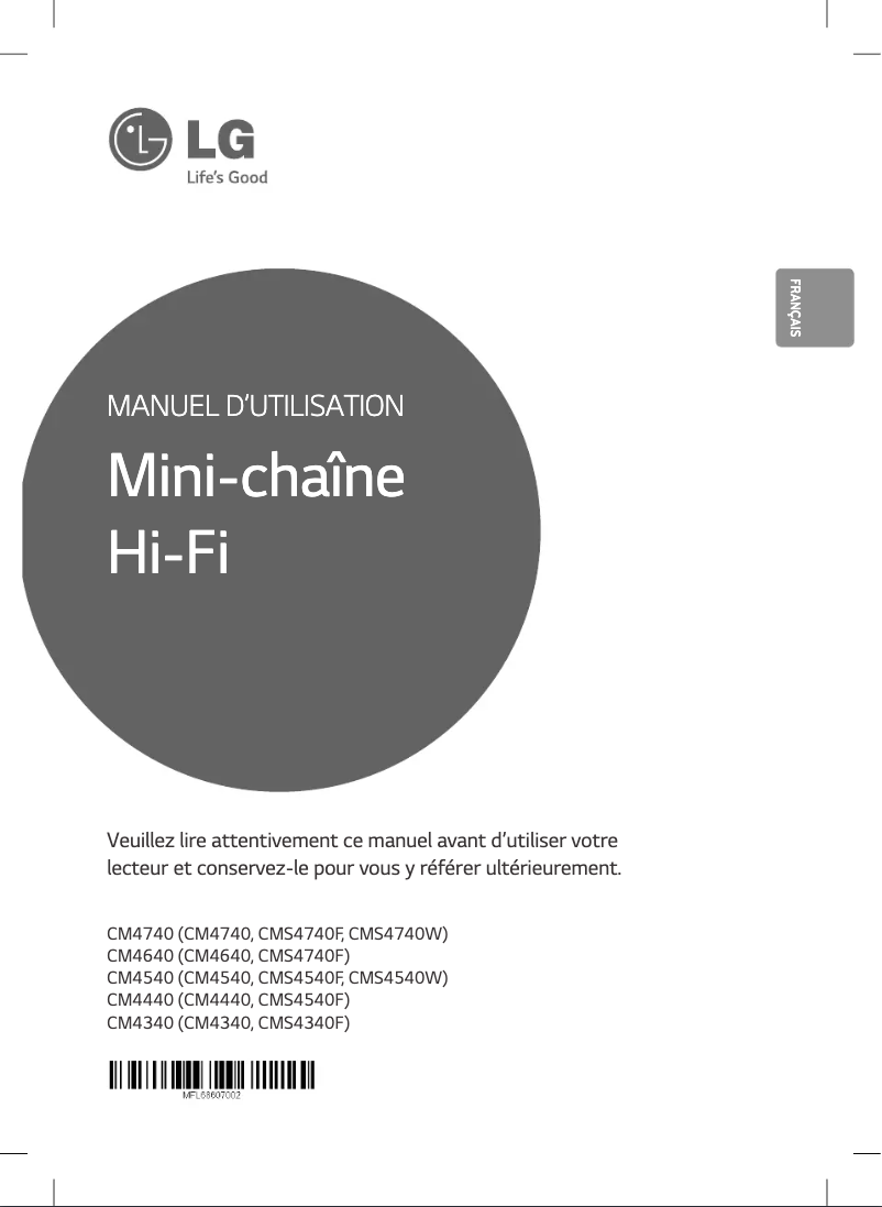 Página 1 del manual Manual de usuario LG CM4440