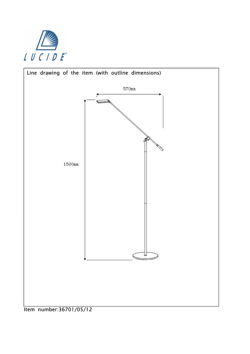 Page 1 de la notice Manuel utilisateur Lucide Stratos 36701/05/12