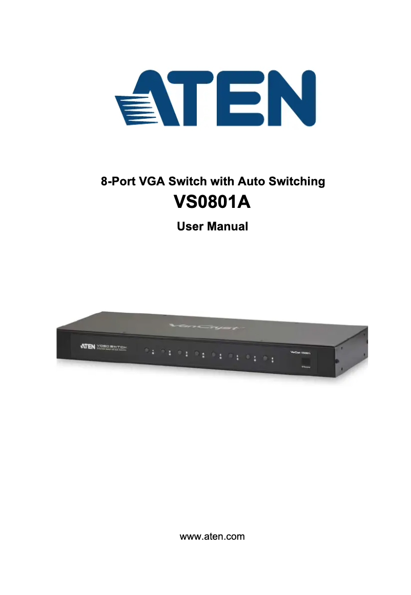 Página 1 del manual Manual de usuario ATen VS0801A