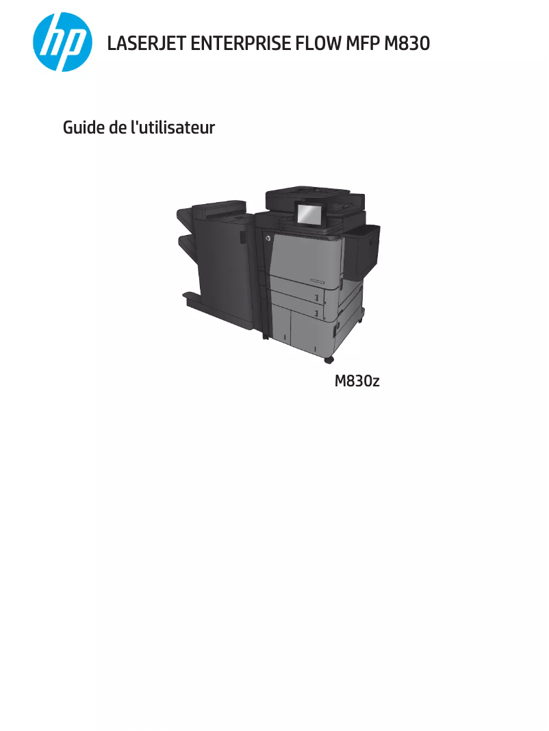 Imagen de la primera página del manual del dispositivo LaserJet Managed Flow MFP M830