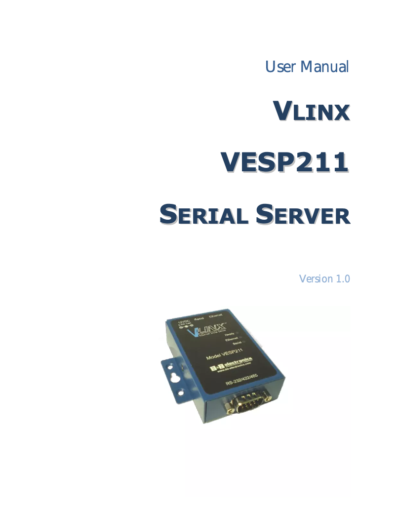 Image de la première page du manuel de l'appareil VESP211-232