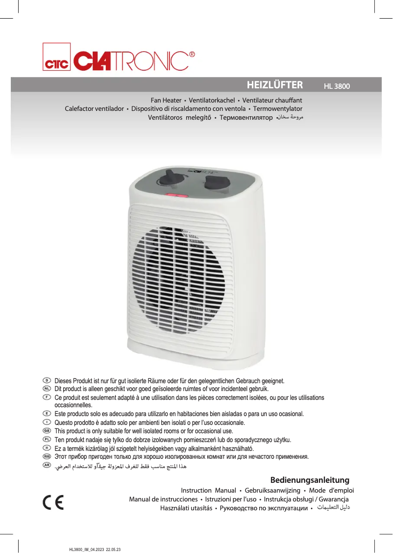 Página 1 del manual Manual de usuario Clatronic HL 3800