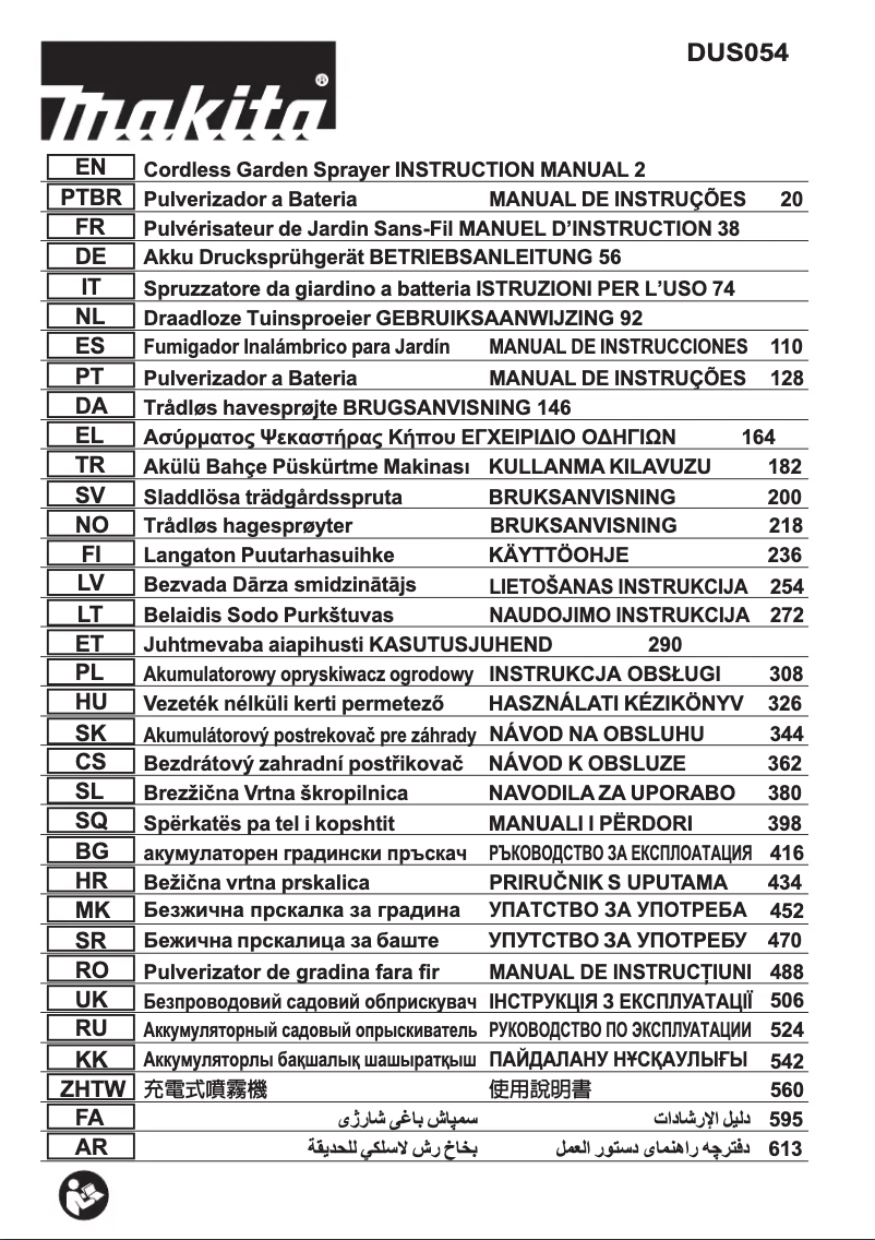 Page 1 of the manual User Manual Makita DUS054Z