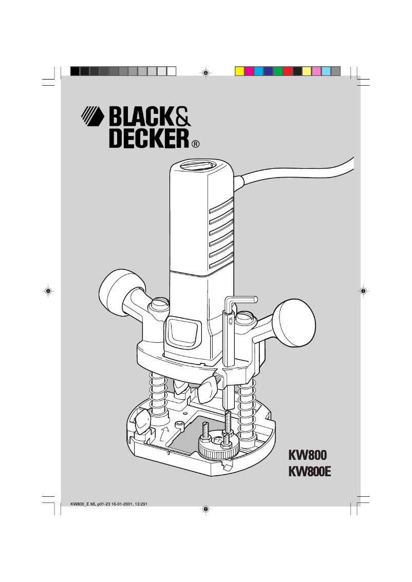 Page n°1 - Manuel utilisateur Black & Decker KW800E
