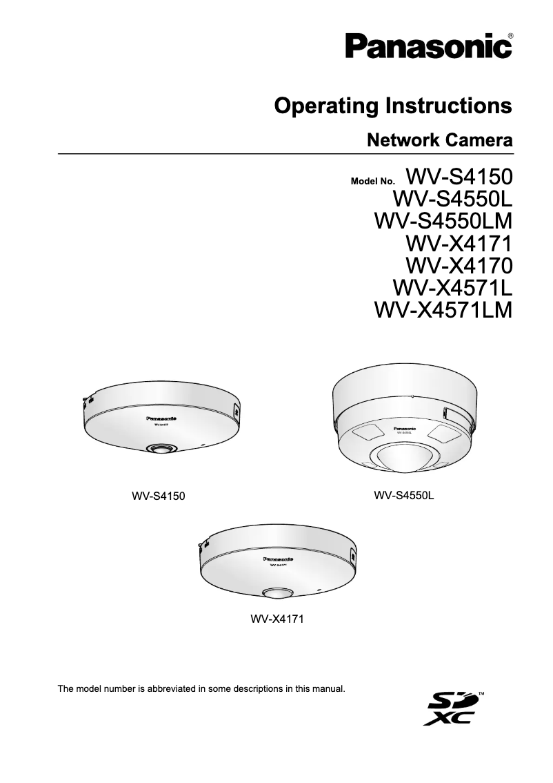 Imagen de la primera página del manual del dispositivo WV-X4571L