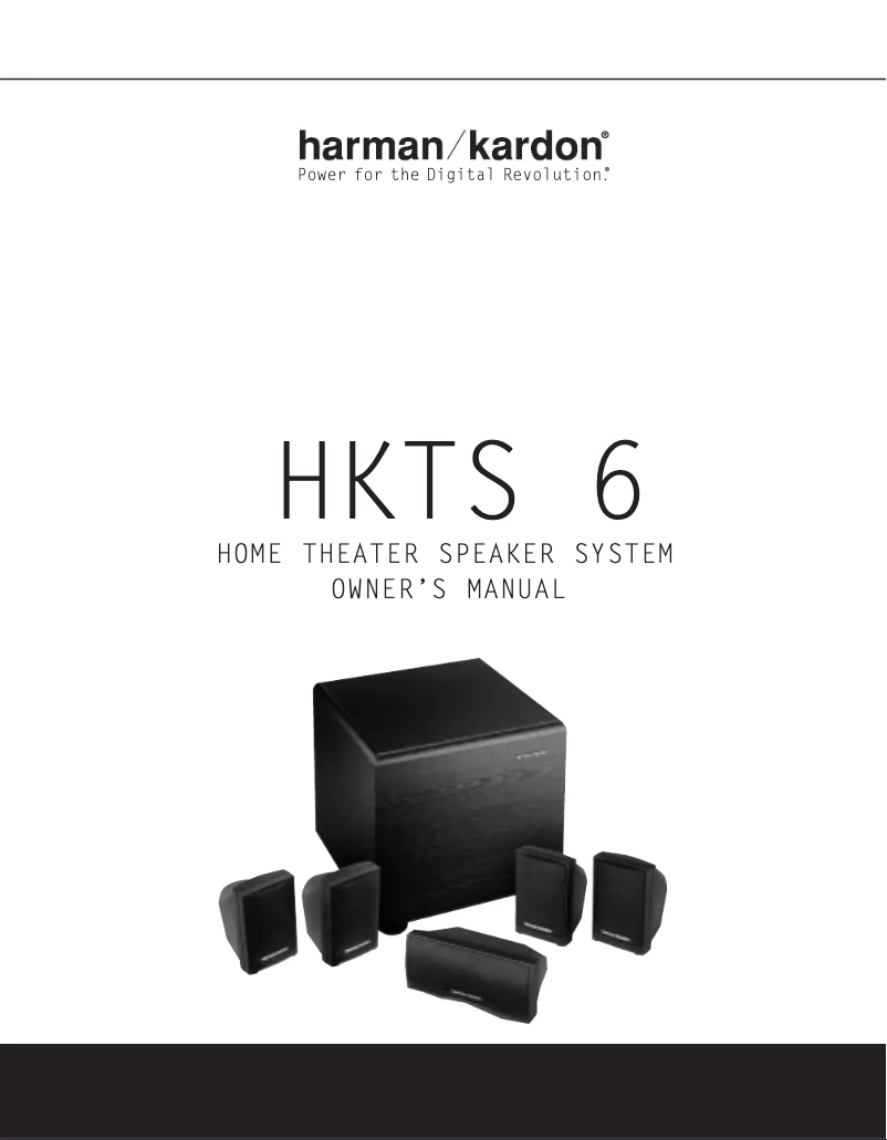 Page n°1 - Manuel utilisateur Harman Kardon HKTS 6