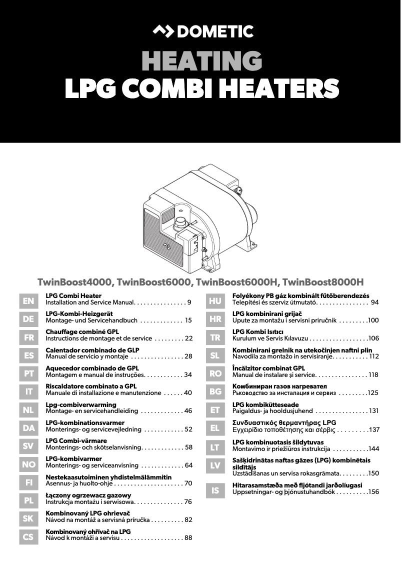 Page n°1 - Guide d'installation Dometic TwinBoost 4000