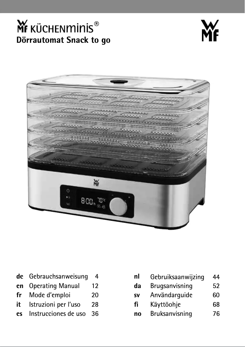 Page n°1 - Manuel utilisateur WMF Snack To-Go