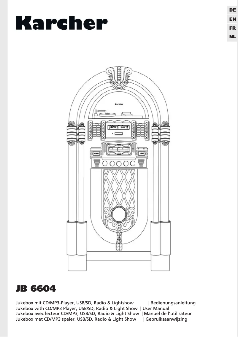 Page 1 de la notice Manuel utilisateur Kärcher JB 6604