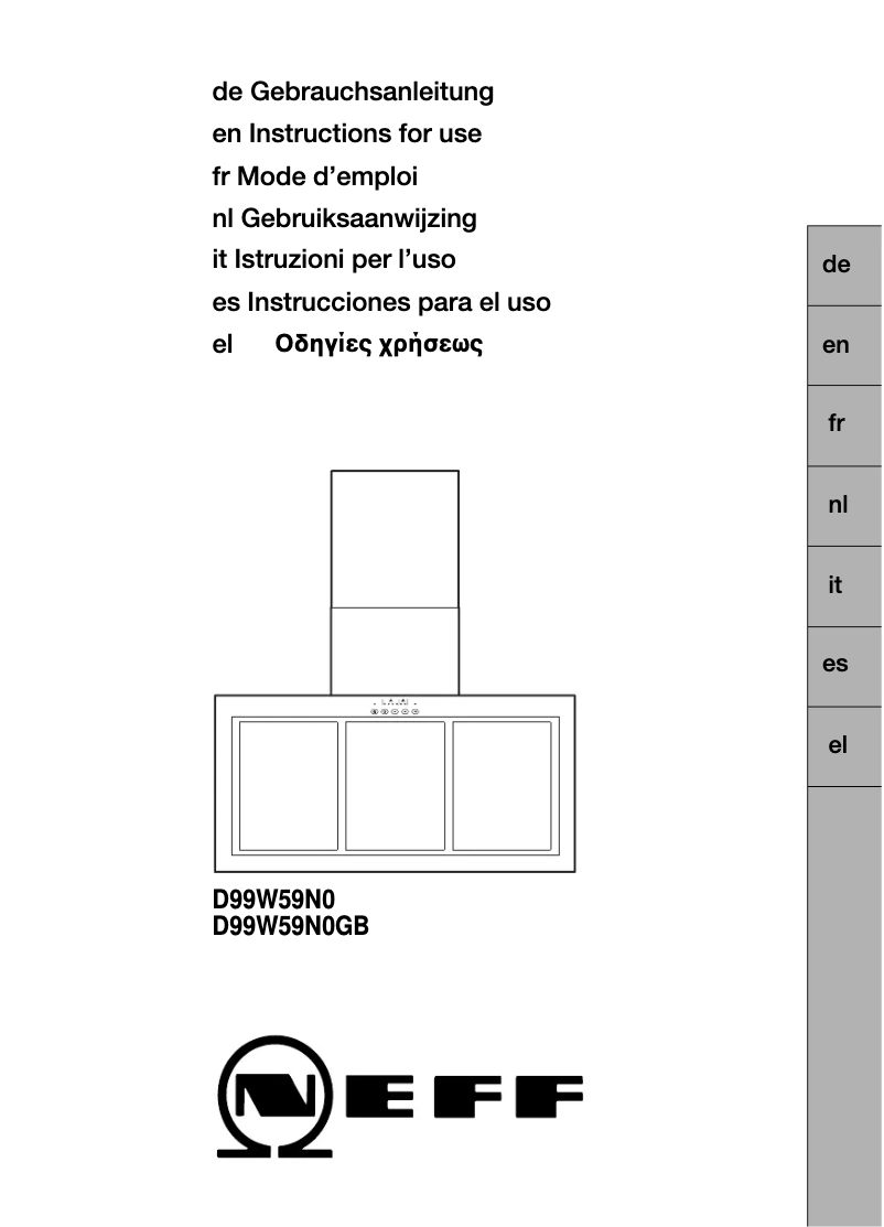 Page 1 de la notice Manuel utilisateur Neff D99W59NO
