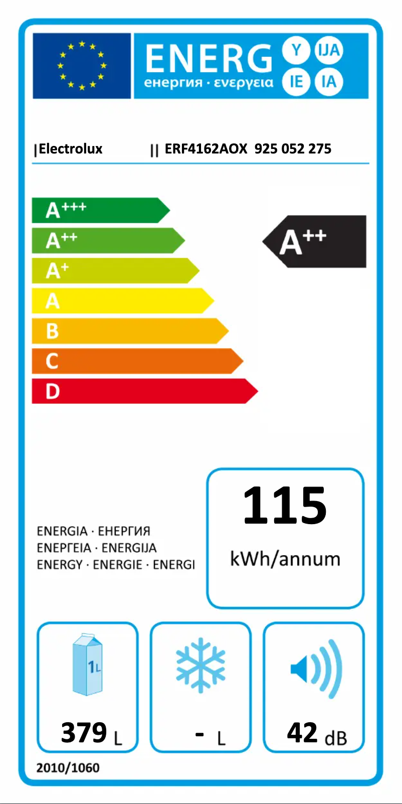 Page n°1 - Manuel utilisateur Electrolux ERF4162AOX