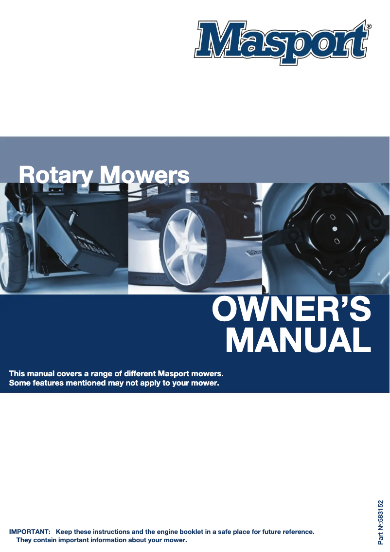 Page 1 de la notice Manuel utilisateur Masport 250ST Combo