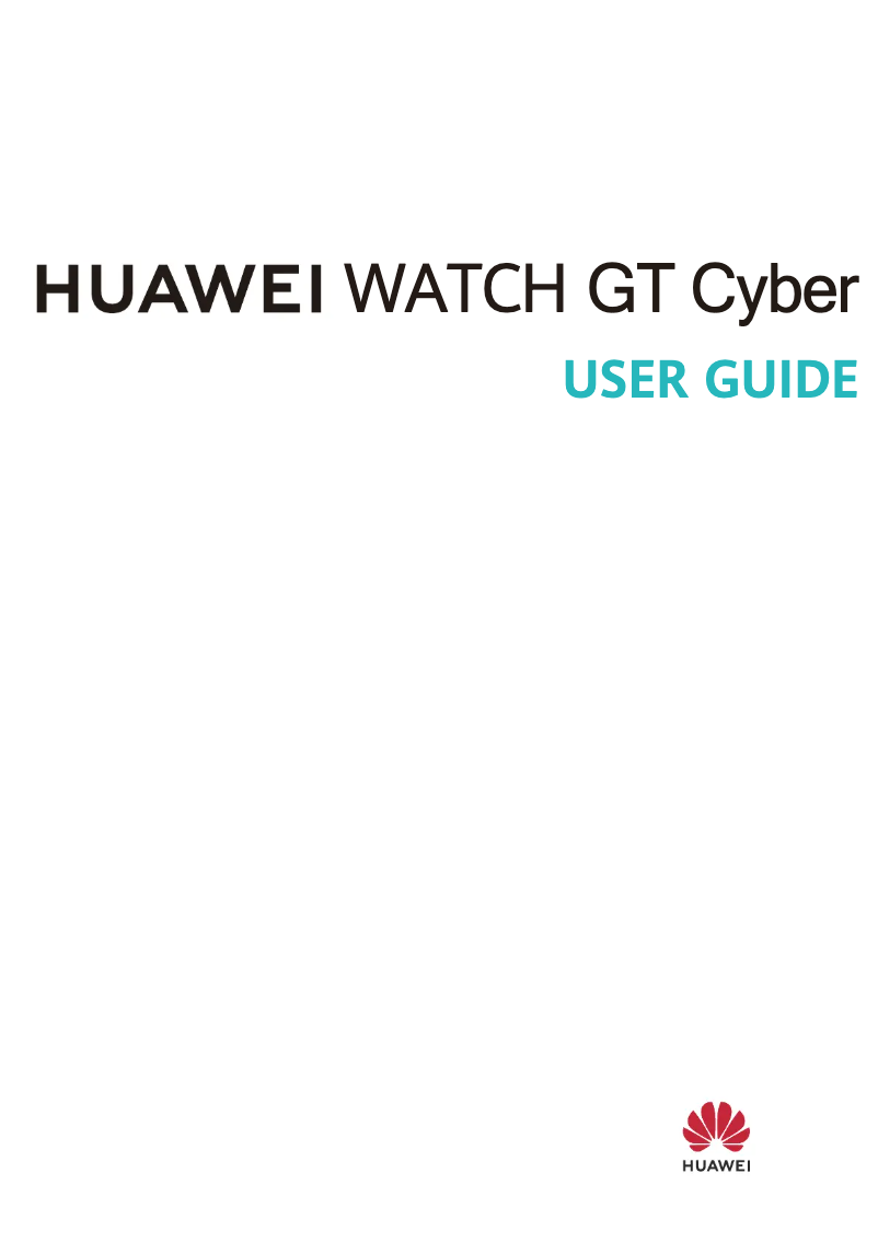 Image de la première page du manuel de l'appareil Watch GT Cyber