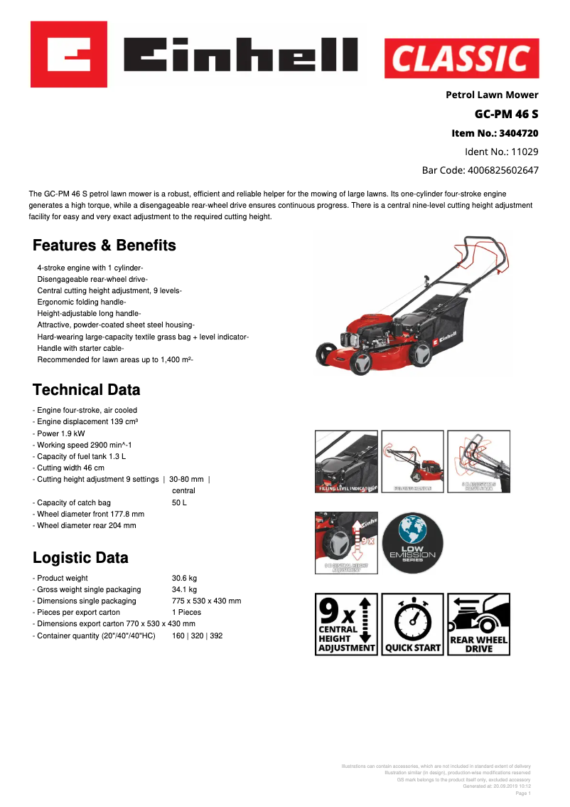 Image de la première page du manuel de l'appareil GC-PM 46 S