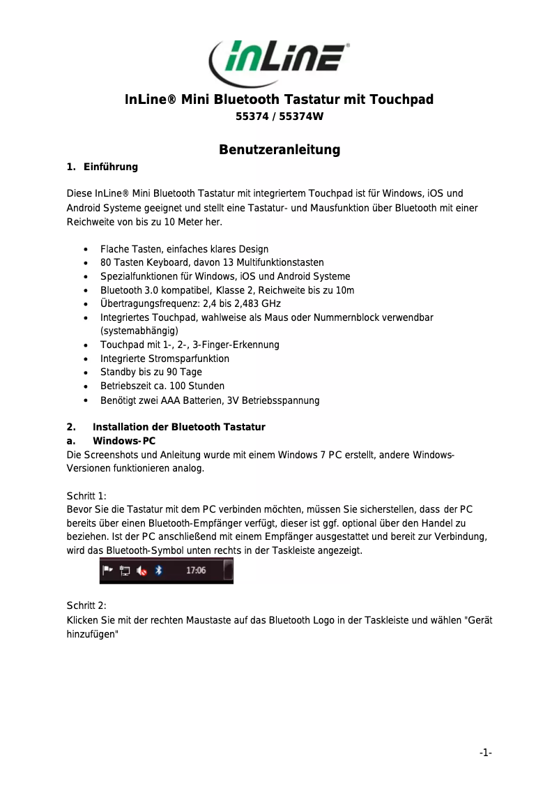 Imagen de la primera página del manual del dispositivo 55374W