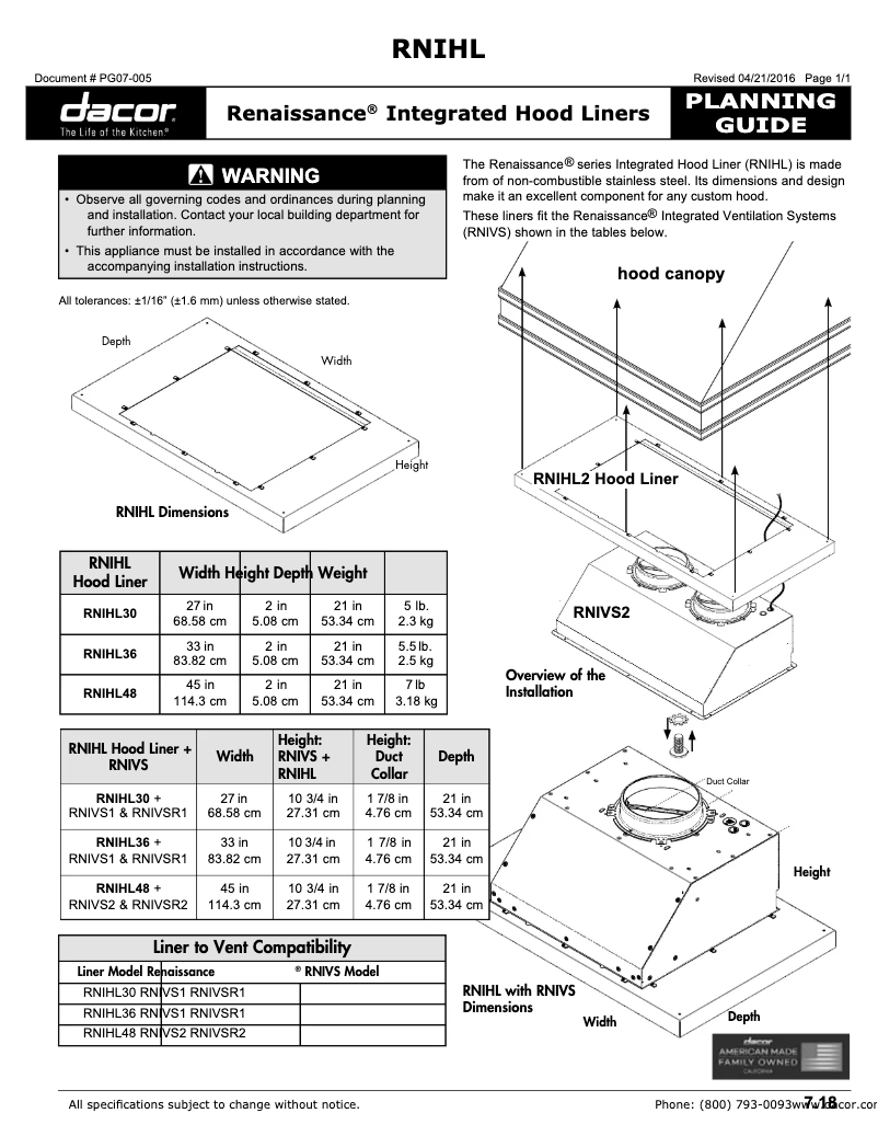 Image de la première page du manuel de l'appareil RNIHL48