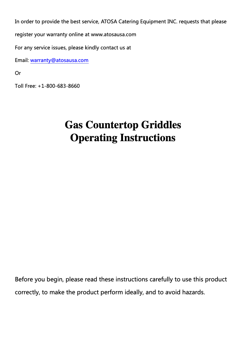 Image de la première page du manuel de l'appareil ATTG-48