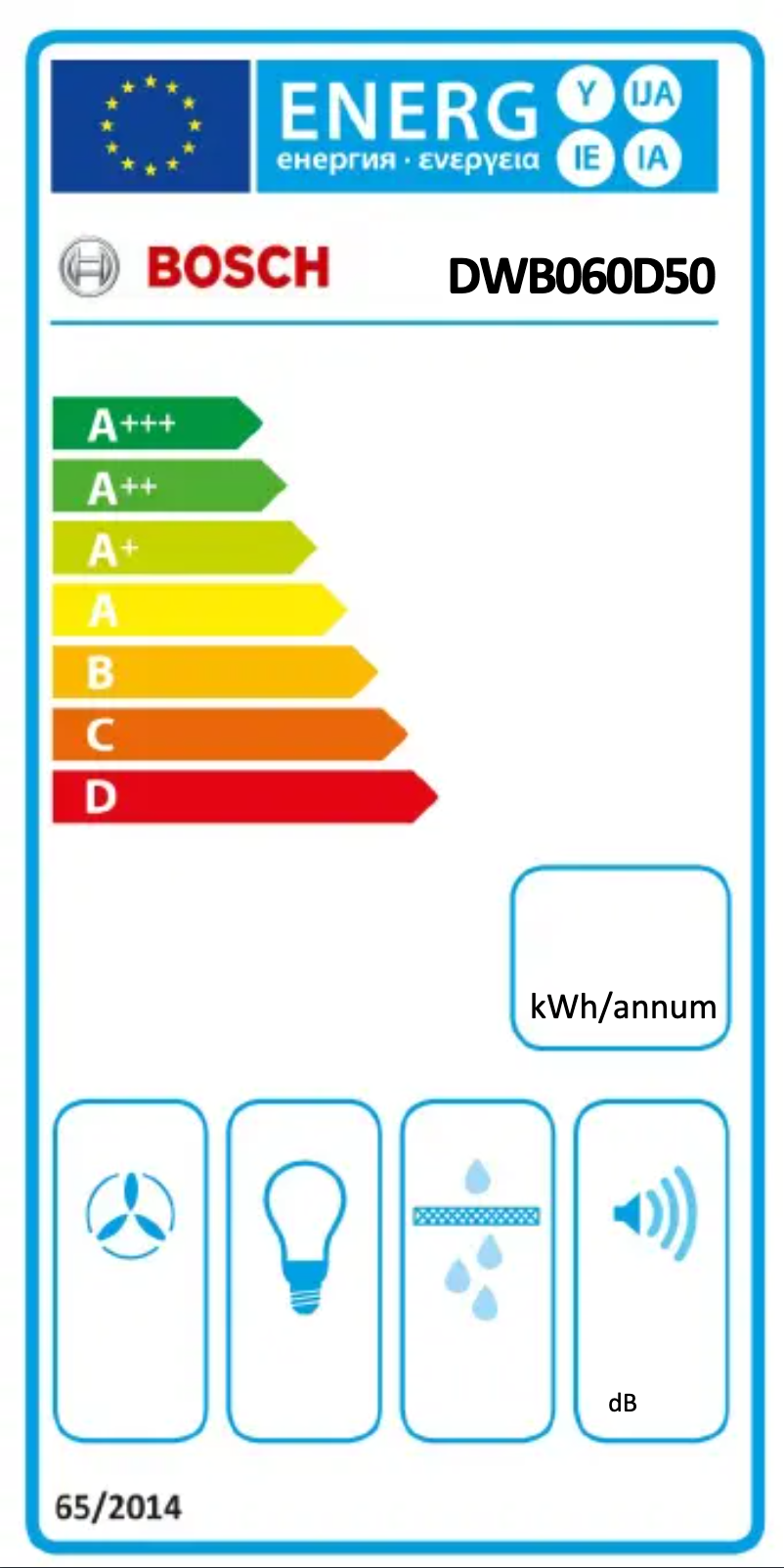 Page n°1 - Label énergétique Bosch Serie 2 DWB060D50