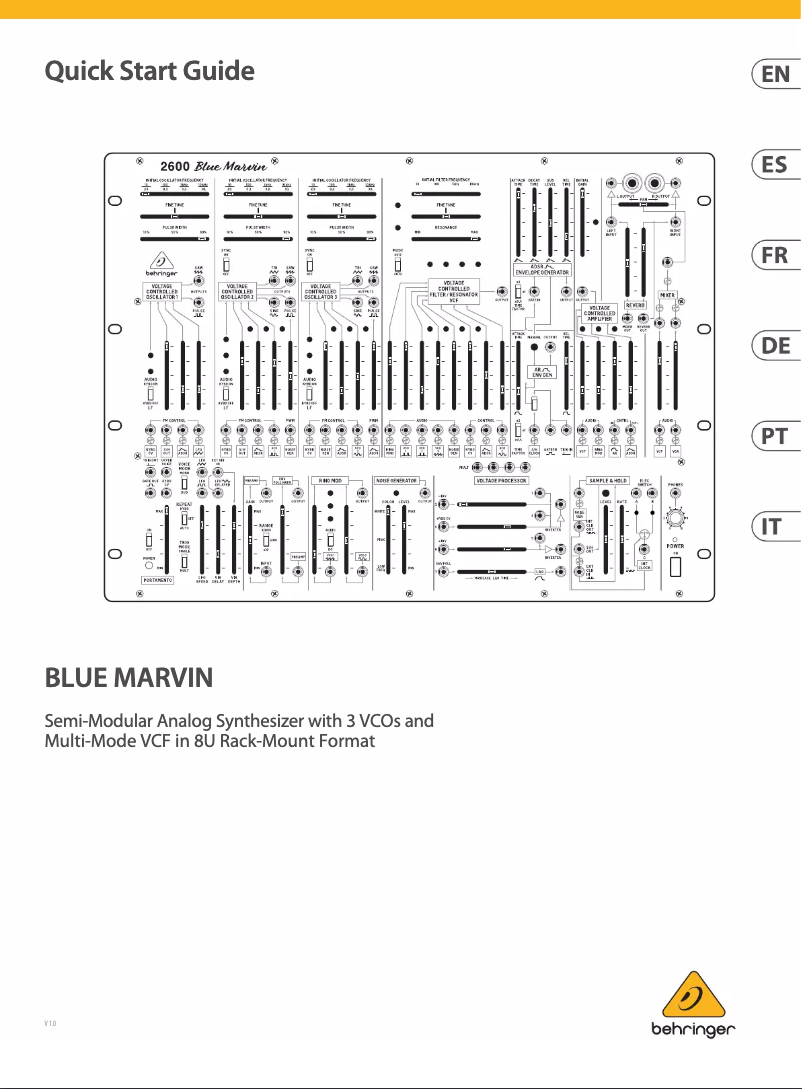 Page 1 de la notice Manuel utilisateur Behringer 2500 Blue Marvin