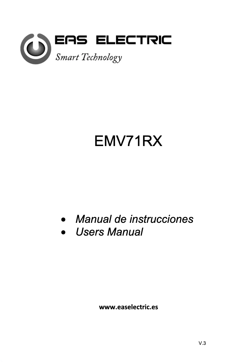 Image de la première page du manuel de l'appareil EMV71RX