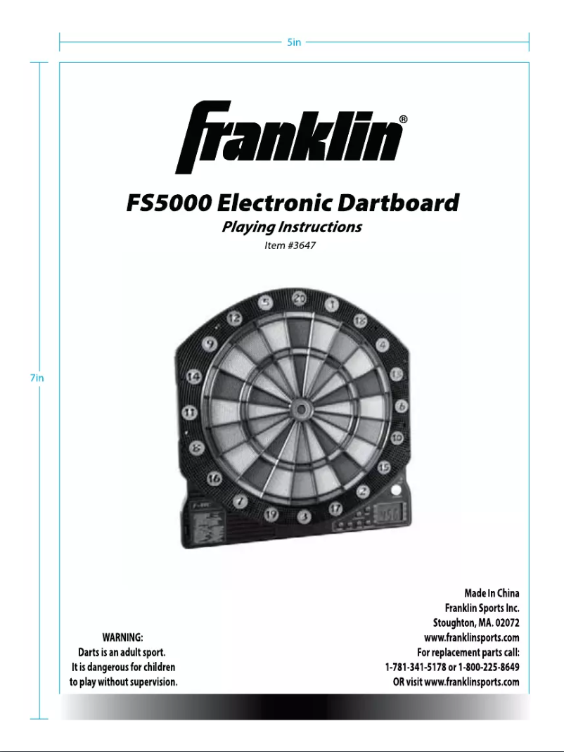 Page 1 de la notice Manuel utilisateur Franklin FS 5000