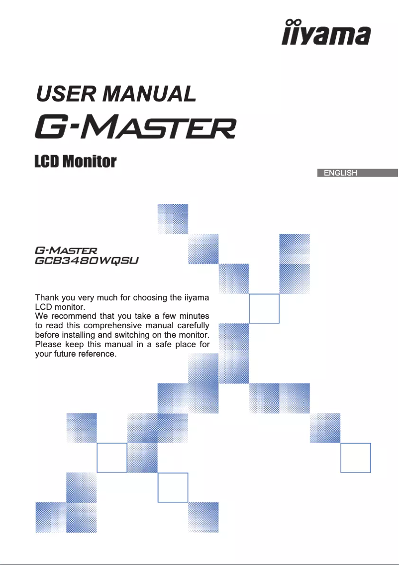 Page 1 de la notice Manuel utilisateur Iiyama G-Master GCB3480WQSU