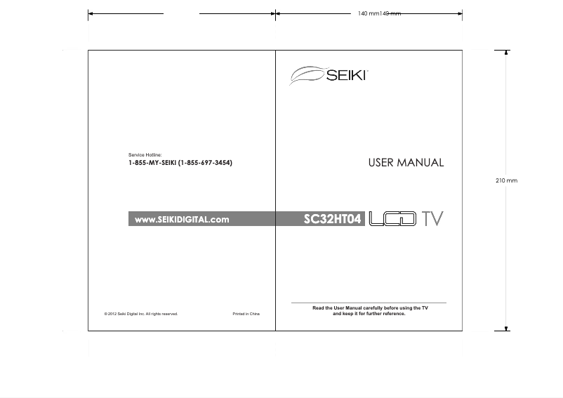 Image de la première page du manuel de l'appareil SC32HT04
