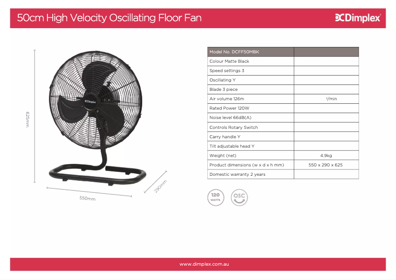 Image de la première page du manuel de l'appareil DCFF50MBK