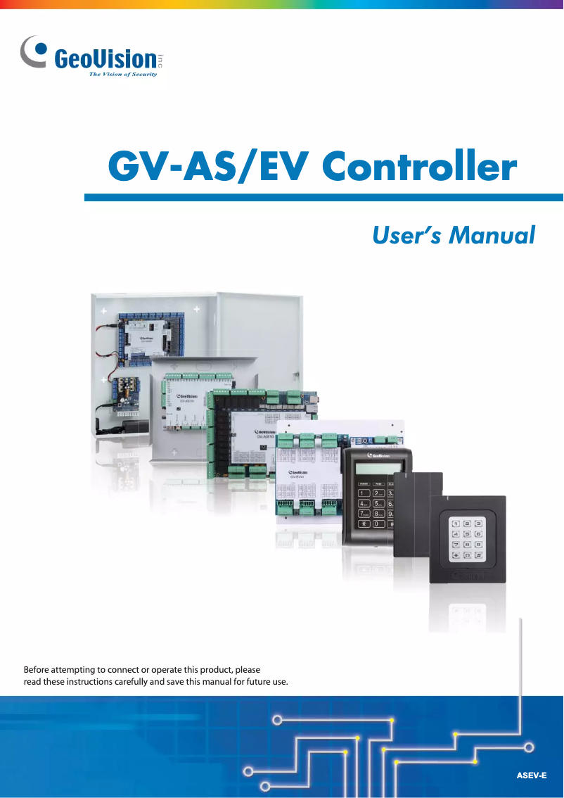Page n°1 - Manuel utilisateur Geovision GV-AS100
