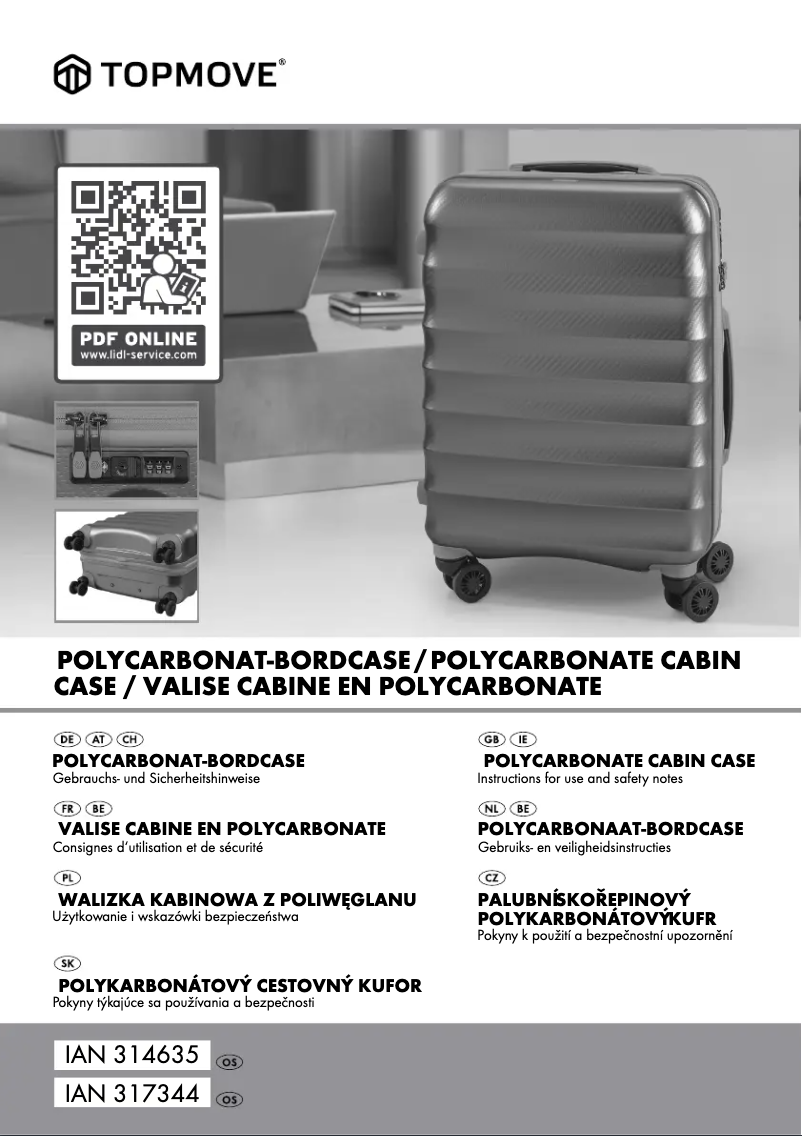 Page n°1 - Manuel utilisateur Topmove IAN 314635