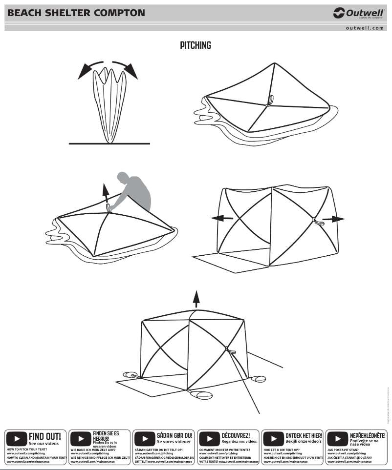 Image de la première page du manuel de l'appareil Beach Shelter Compton