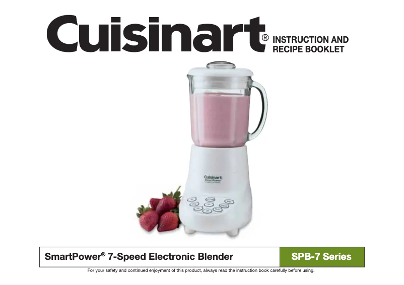 Página 1 del manual Manual de usuario Cuisinart SmartPower 7 SPB-7CHP1