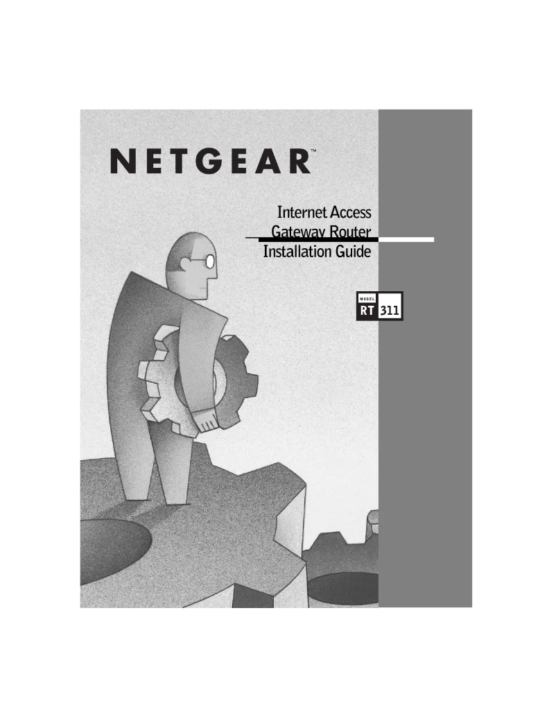 Page 1 de la notice Guide d'installation Netgear RT311