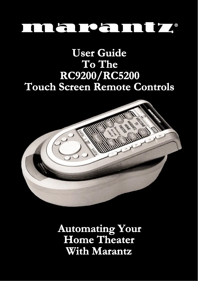 Page n°1 - Mode d'emploi Marantz RC9200