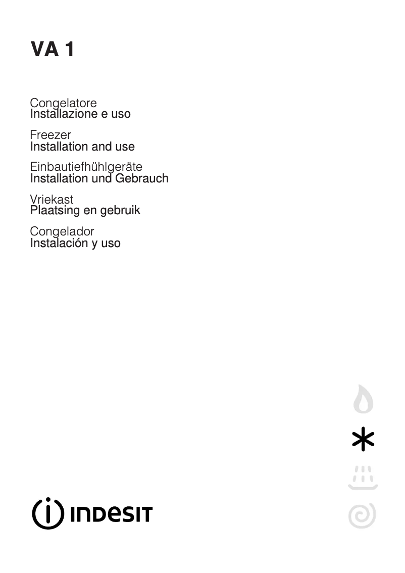 Page 1 de la notice Manuel utilisateur Indesit VA 1