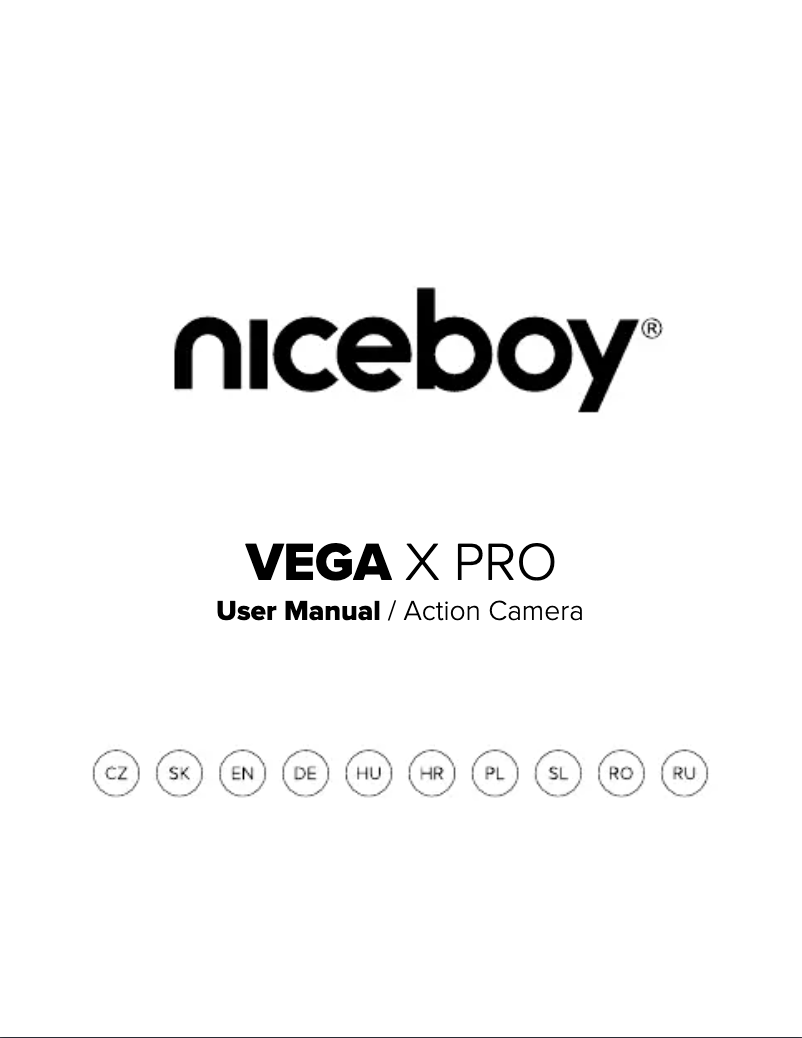 Page 1 de la notice Manuel utilisateur Niceboy VEGA X PRO