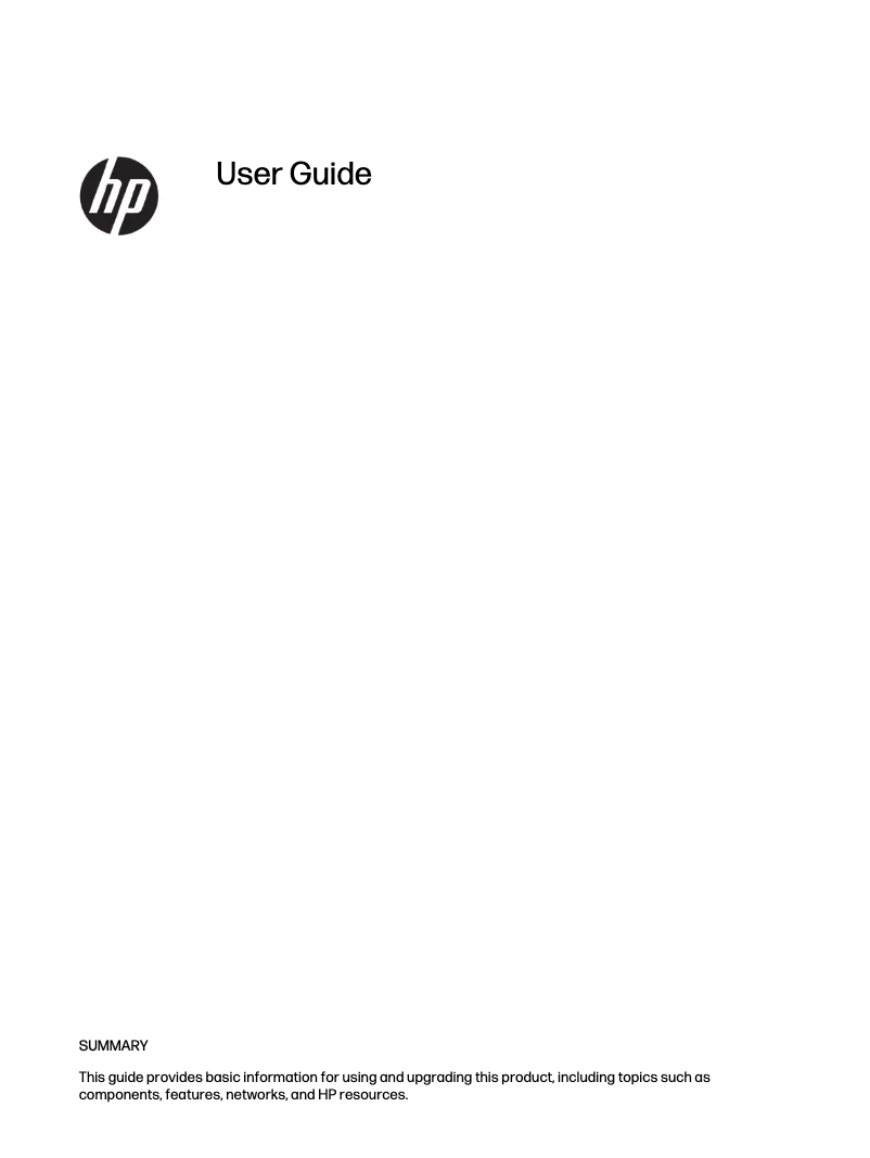 First page image of the manual for Zbook Studio 16