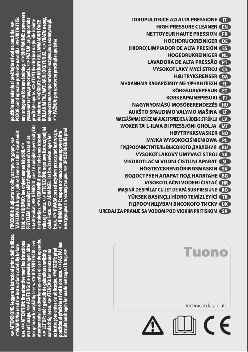 Image de la première page du manuel de l'appareil Tuono 20