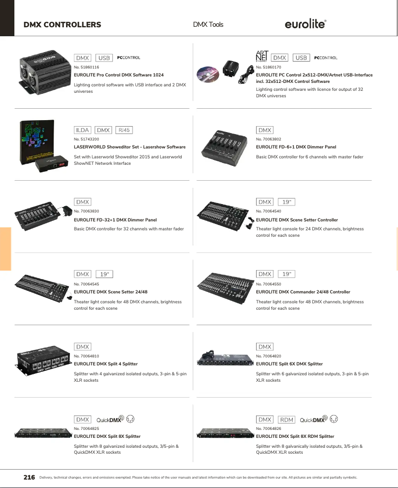 Page 1 de la notice Catalogue Eurolite FD-6+1