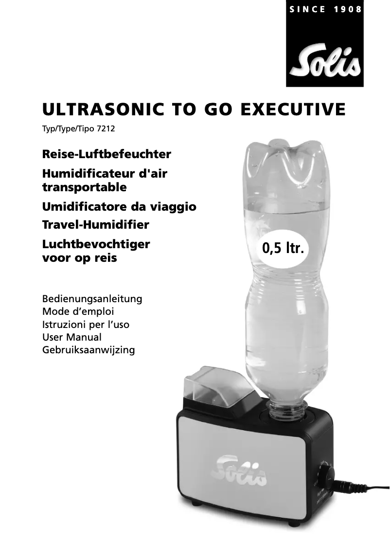 Image de la première page du manuel de l'appareil Ultrasonic To Go Executive 7212