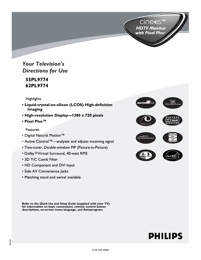 Image de la première page du manuel de l'appareil Matchline MX5800SA
