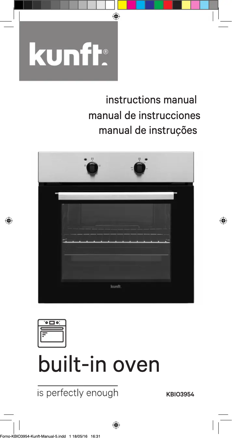 Image de la première page du manuel de l'appareil KBIO3954