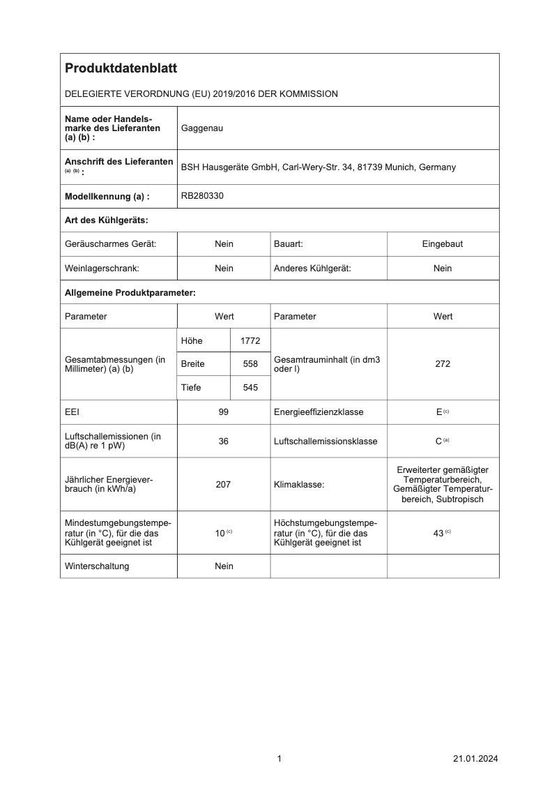 Image de la première page du manuel de l'appareil RB280330