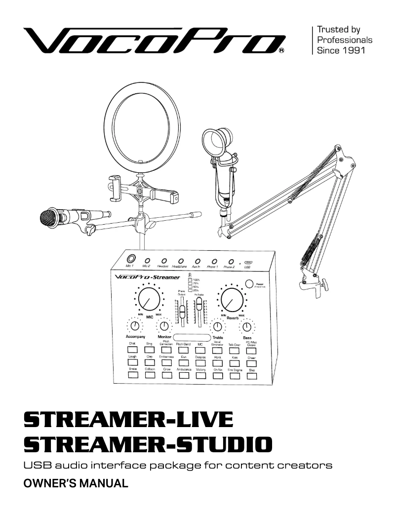 Image de la première page du manuel de l'appareil Streamer-Studio