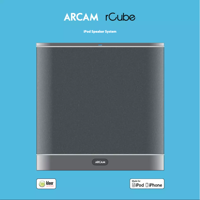 Page n°1 - Manuel utilisateur Arcam rCube