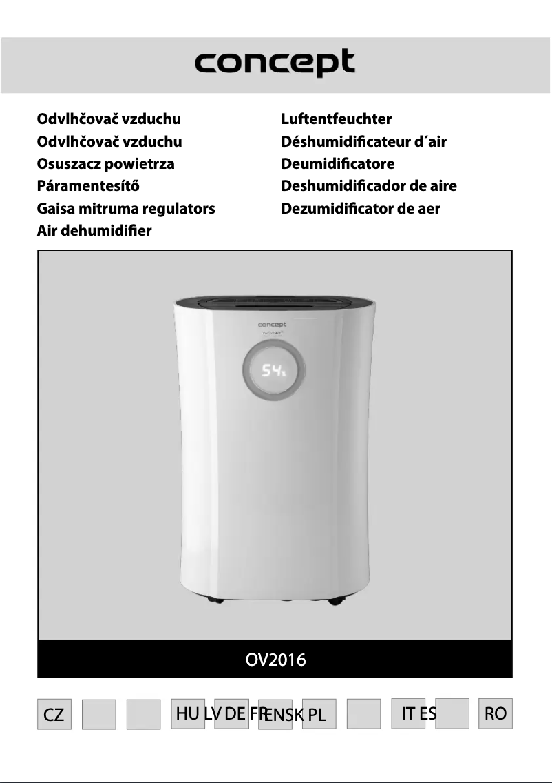 Image de la première page du manuel de l'appareil Perfect Air OV2016