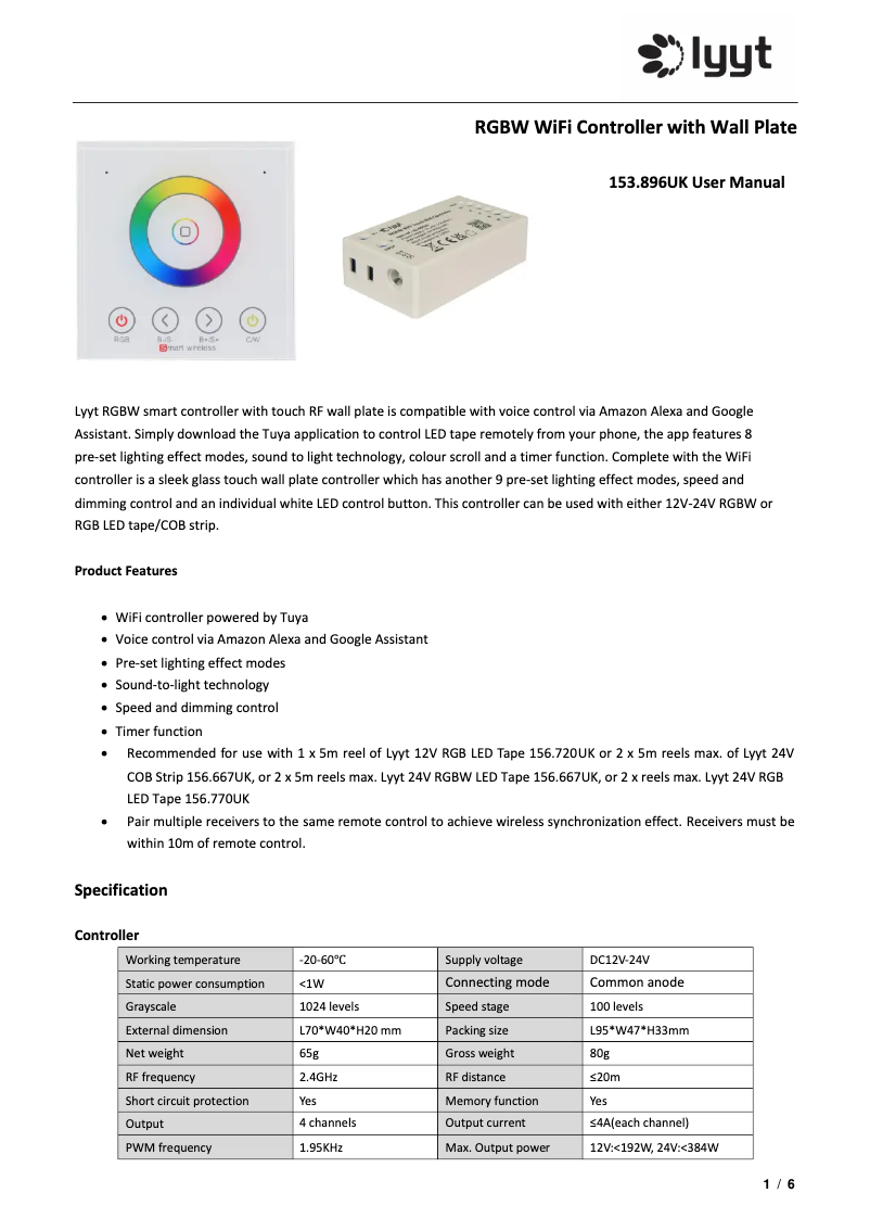 Page 1 de la notice Manuel utilisateur LYYT PS300-24