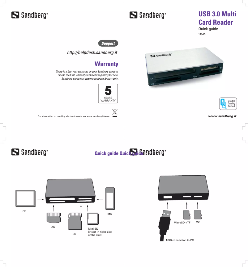 Page 1 de la notice Manuel utilisateur Sandberg Multi 133-73