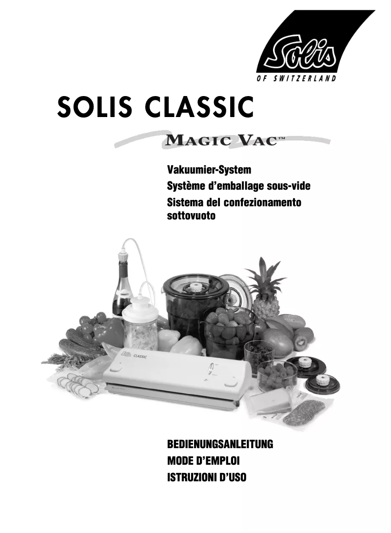 Page n°1 - Manuel utilisateur Solis Classic Magic Vac